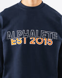 Establishment Split Crewneck - Deep Navy