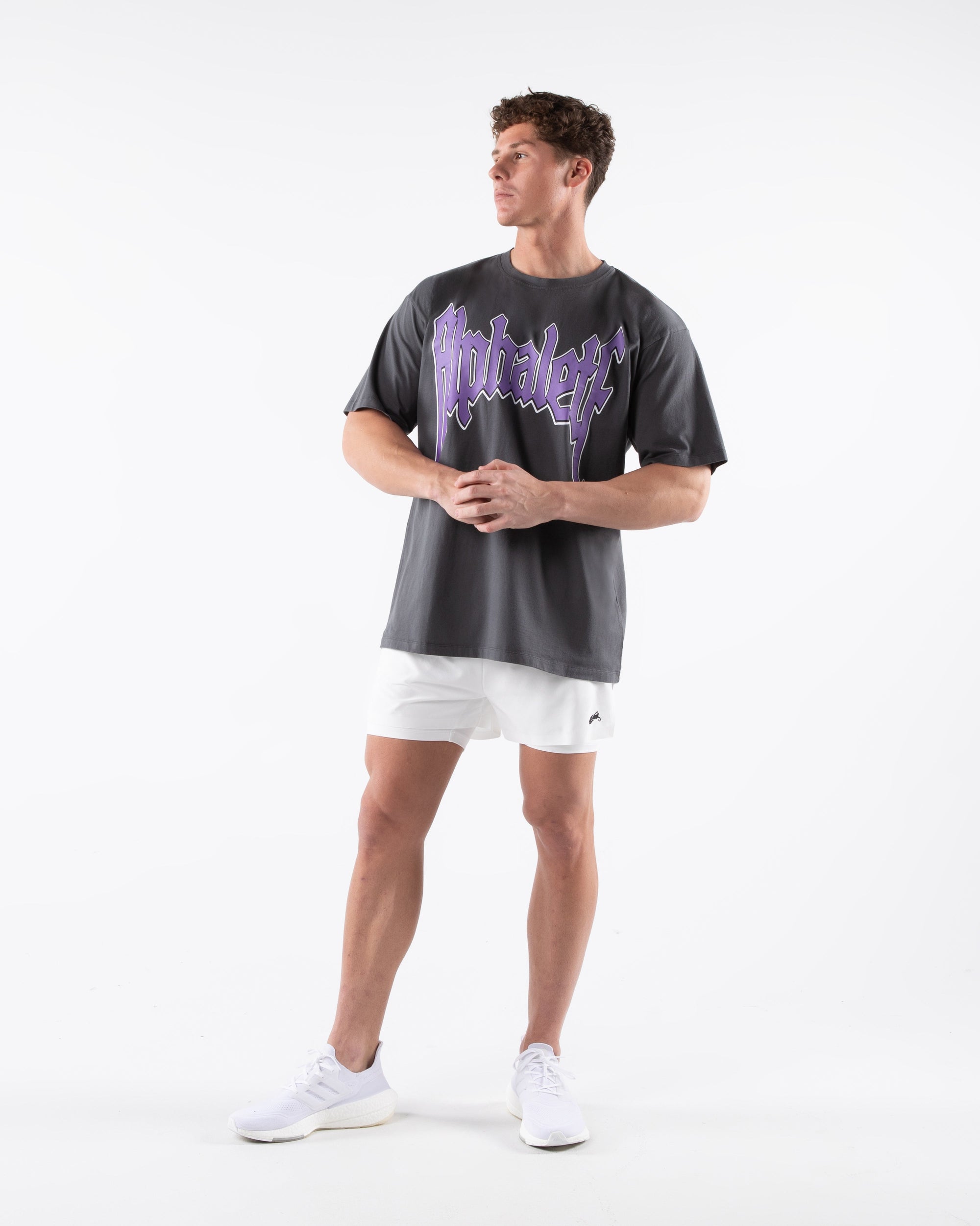 Grime Tee - Astro Grey – Alphalete Athletics CA