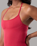 Halter Push Tank - Scarlet