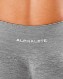 Pump Mid Rise Short - Heather Grey w/ Logo