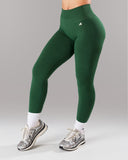 Pump Mid Rise Legging - Court Green w/ Logo