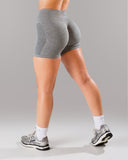 Pump Mid Rise Short - Heather Grey w/ Logo