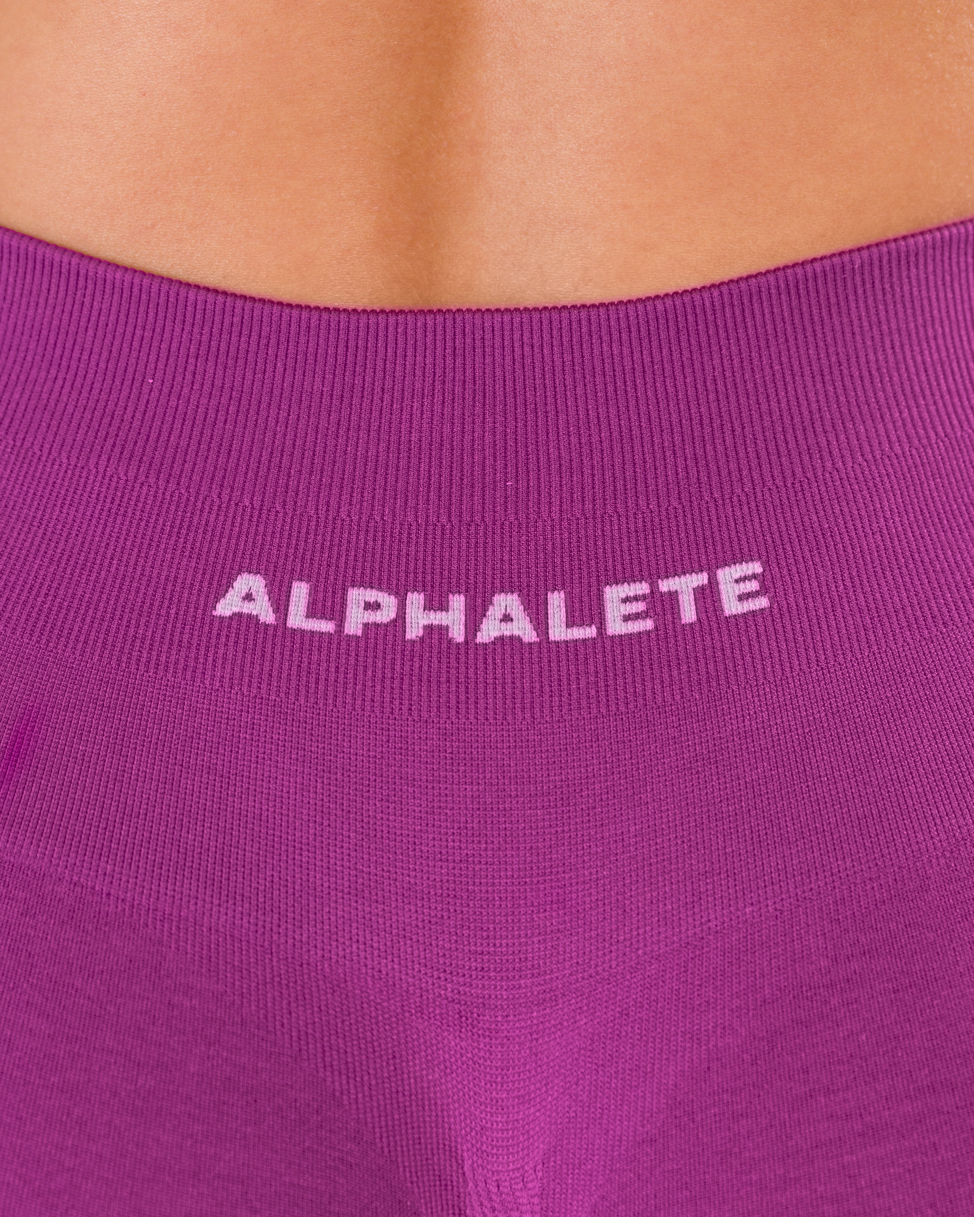Pump Mid Rise Legging - Acai Berry w/ Logo | Alphalete – Alphalete