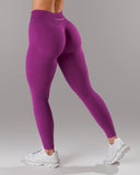 Pump Mid Rise Legging - Acai Berry w/ Logo