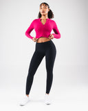 KDM LS Zip Bra - Berry