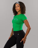 Varsity Baby Tee - Emerald Green