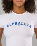 Varsity Baby Tee - White