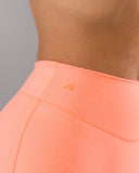 Dip Back Mid Rise Short - Neon Coral