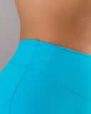 Dip Back Mid Rise Short - Cerulean
