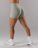 Dip Back Mid Rise Short - Silver