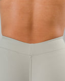 Dip Back Mid Rise Legging - Silver