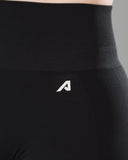 Pump Mid Rise Short - Black w/ Logo