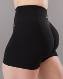 Pump Mid Rise Short - Black w/ Logo