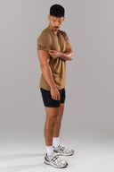 Rolled Muscle Tee - Brown