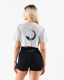 OT Oversized Crop Tee - Light Heather Grey