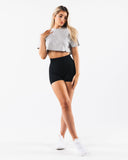 OT Oversized Crop Tee - Light Heather Grey