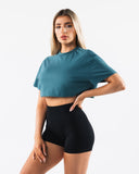 OT Oversized Crop Tee - Titan
