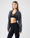 Overlay Shrug - Heather Black