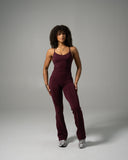 Pump Mid Rise Flared Pant - Merlot