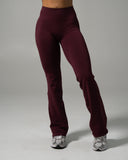 Pump Mid Rise Flared Pant - Merlot