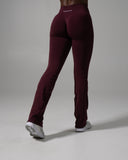 Pump Mid Rise Flared Pant Long - Merlot