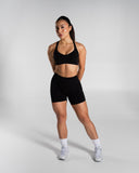 Pump High Rise Short in Black – women's shorts in nylon and polyester fabric, view 8