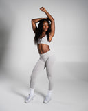 Pump Mid Rise Legging - LT Heather