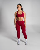 Pump High Rise Legging in Strawberry Jam – women's legging in nylon and polyester fabric, view 5