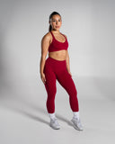 Pump High Rise Legging in Strawberry Jam – Alphalete women's legging, view 6