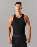 Zero Ribbed Tank 2pk - Black