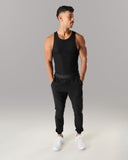 Zero Ribbed Tank 2pk - Black