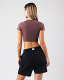 Angled Crop Tee - Sugar