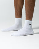 Elite Wolf Quarter Crew Sock 3pk - White