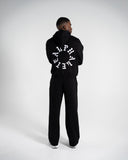 Staple Emblem Fleece Hoodie in Black – unisex hoodie, view 4