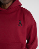 Staple Emblem Fleece Hoodie - Cherry
