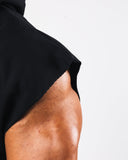 Three Pillar Capped Hoodie - Black