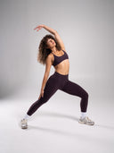Pump Mid Rise Legging - Black Garnet