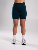 Revive High Rise Short in Deep Sea – women's shorts in nylon and polyester fabric