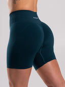 Revive High Rise Short in Deep Sea – women's shorts with breathable fabric, view 7