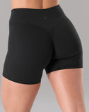Wrap Mid Rise Short - Black