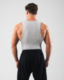 Zero Ribbed Tank 2pk - Heather Grey