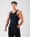 Zero Ribbed Tank 2pk - Navy