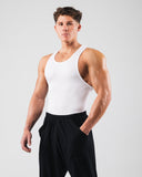 Zero Ribbed Tank 2pk - White