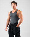 Zero Ribbed Tank 2pk - Astro Grey