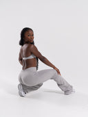Pump Mid Rise Flared Pant - LT Heather
