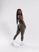 Pump Mid Rise Legging - Khaki