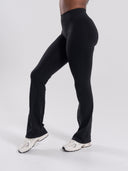 Pump Mid Rise Flared Pant Long - Black