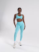 Pump High Rise Legging - Aqua Blue