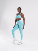 Pump High Rise Legging - Aqua Blue