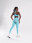 Pump High Rise Legging - Aqua Blue